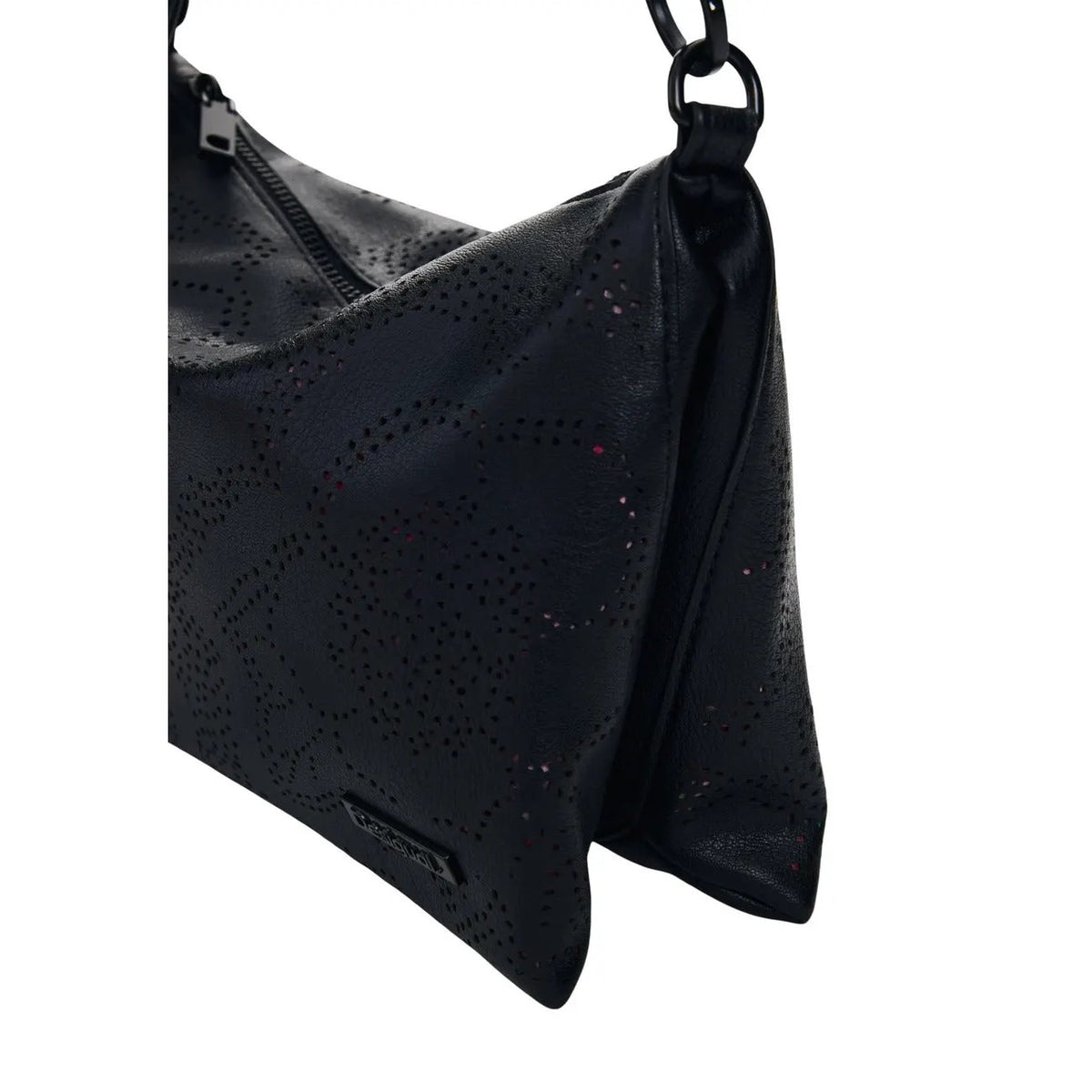 Desigual Stylish Black Women Handbag With Braided Strap And Zip Pocket by Desigual