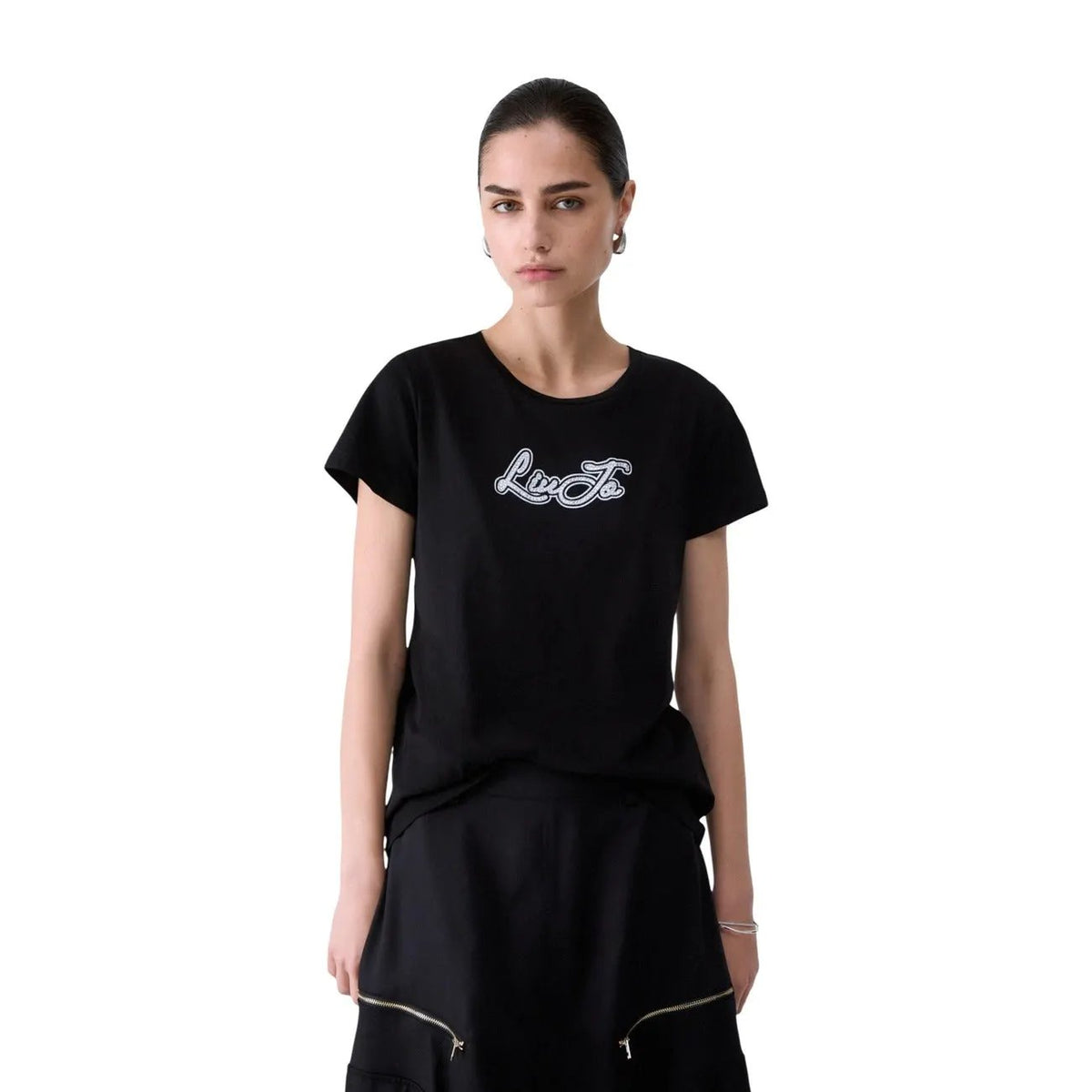 Liu Jo Women Premium Cotton Tshirt Classic Fit Soft Everyday Essential by Liu Jo