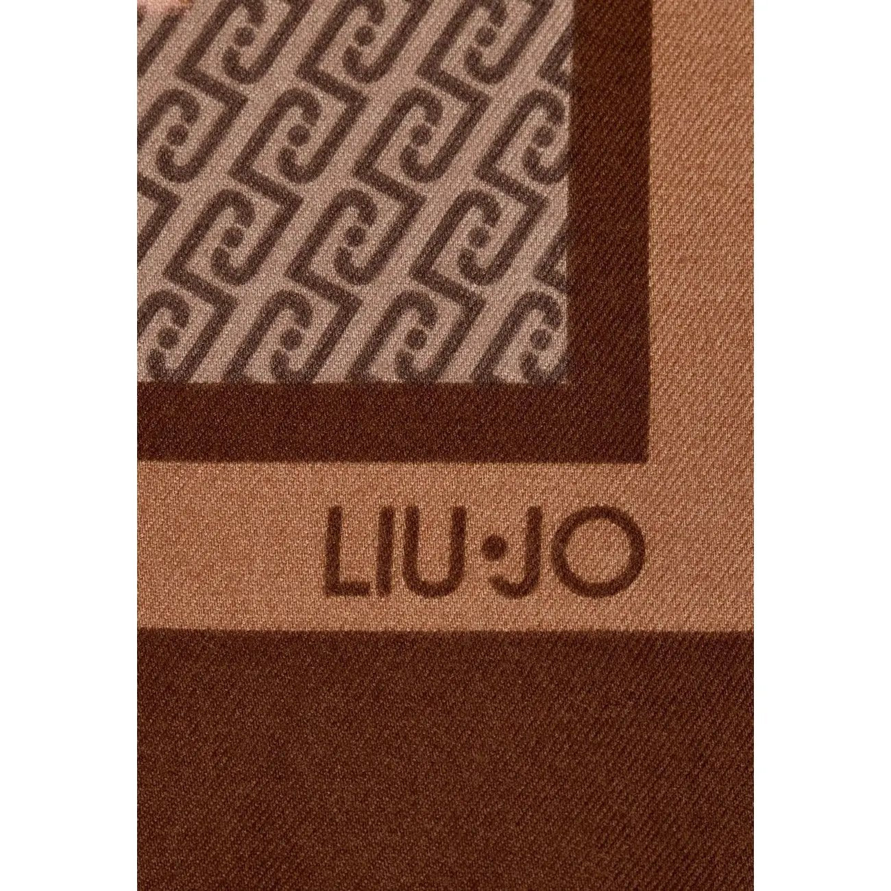 Liu Jo Women Elegant Geometric Pattern Beige Polyester Square Scarf by Liu Jo
