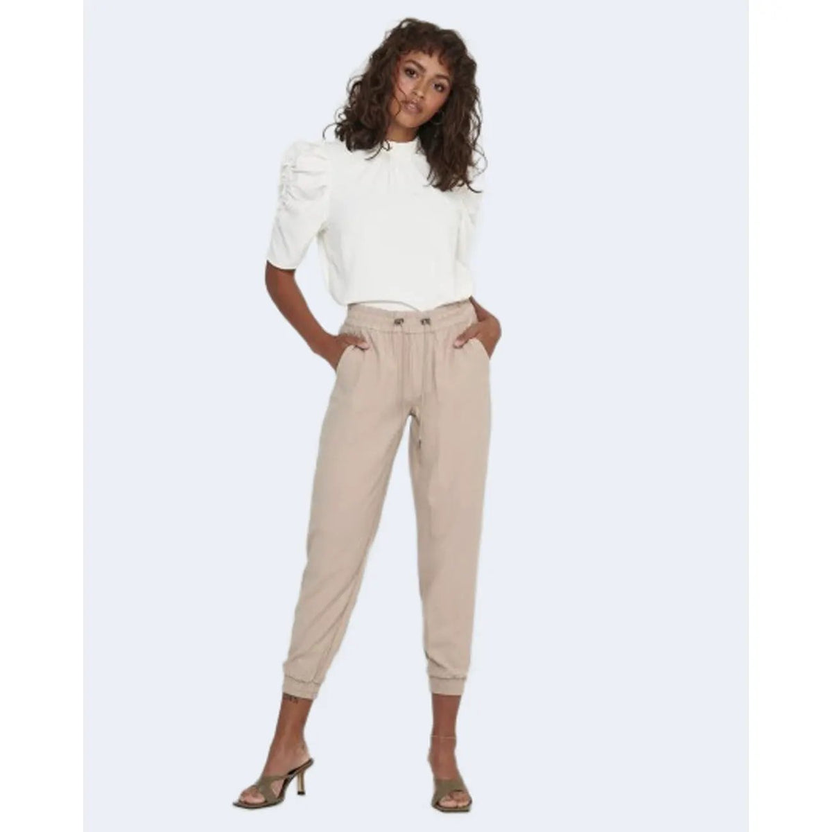 Only Women Trousers Crafted With Premium Breathable Viscose Blend by Only