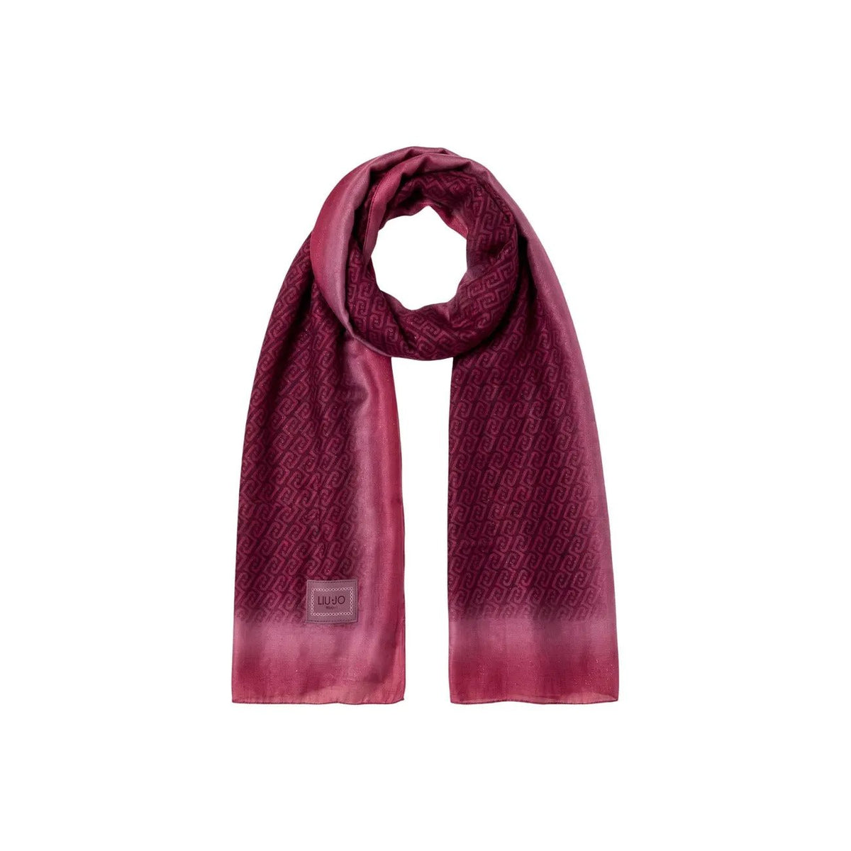Liu Jo Women Elegant Grey Patterned Winter Scarf Shawl With Fringe Detail by Liu Jo