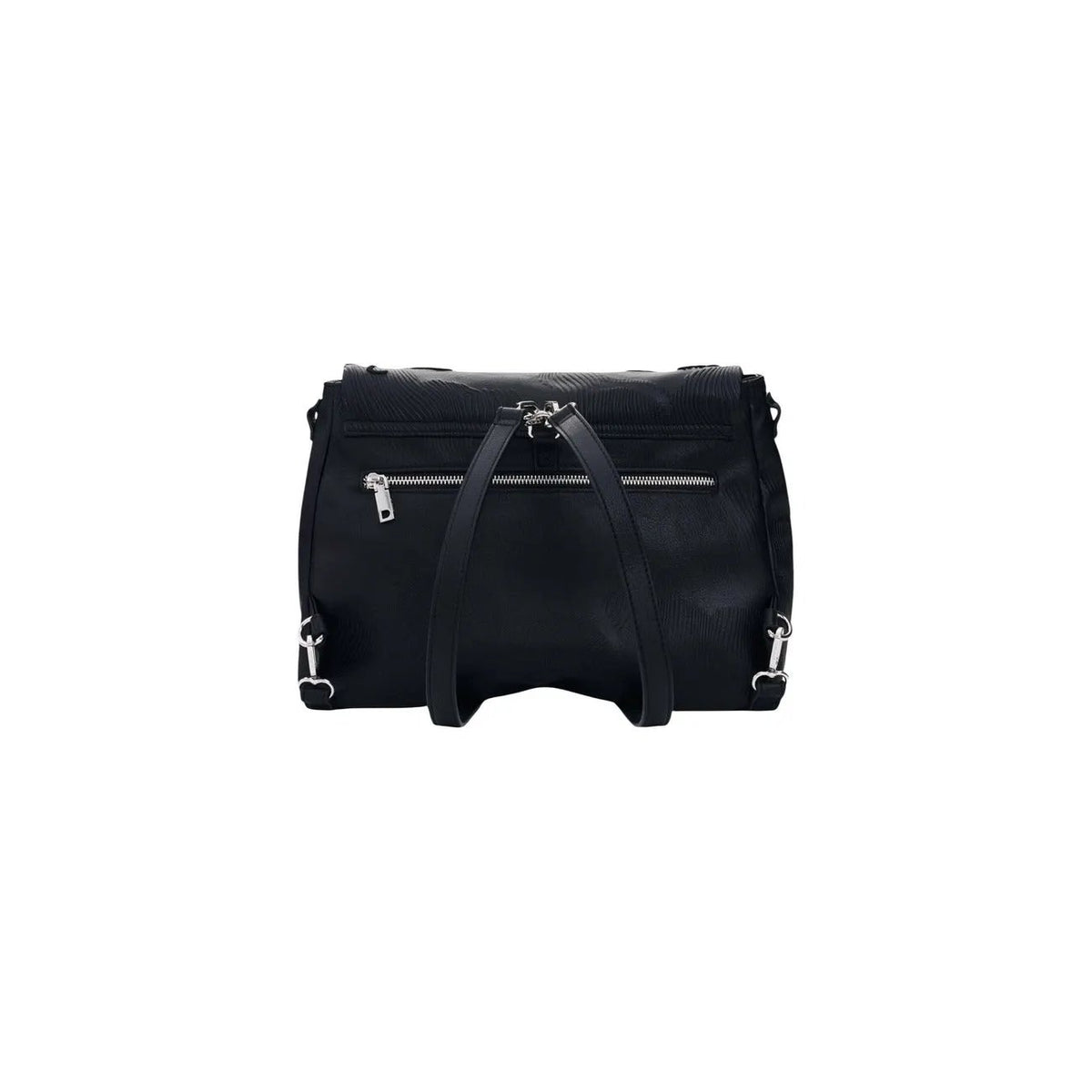 Desigual Women Black Braided Handbag With Embossed Palm And Pockets by Desigual