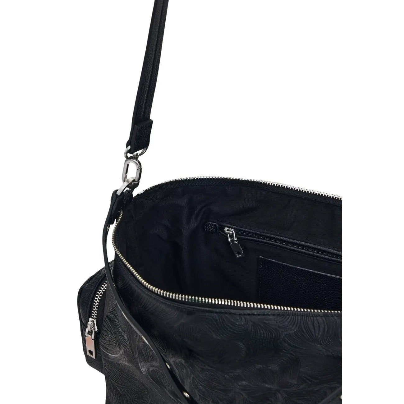 Desigual Women Essential Stylish Black Shoulder Handbag With Side Zip Pockets by Desigual