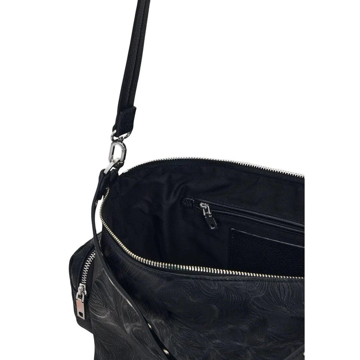 Desigual Women Essential Stylish Black Shoulder Handbag With Side Zip Pockets by Desigual