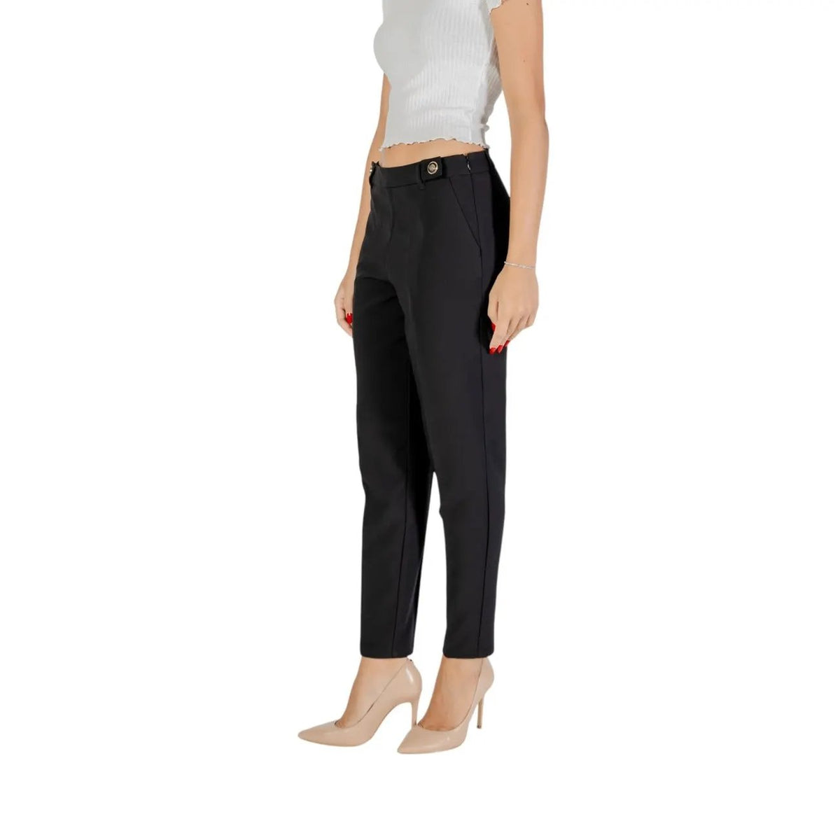 Only Premium Women Trousers Flattering Black Stretch Everyday Wear by Only