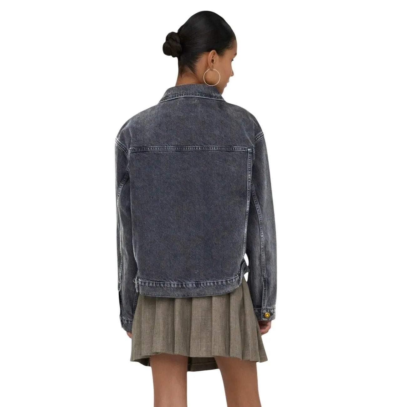 Only Women Classic Black Cotton Blazer Long Sleeve Button Front Jacket by Only