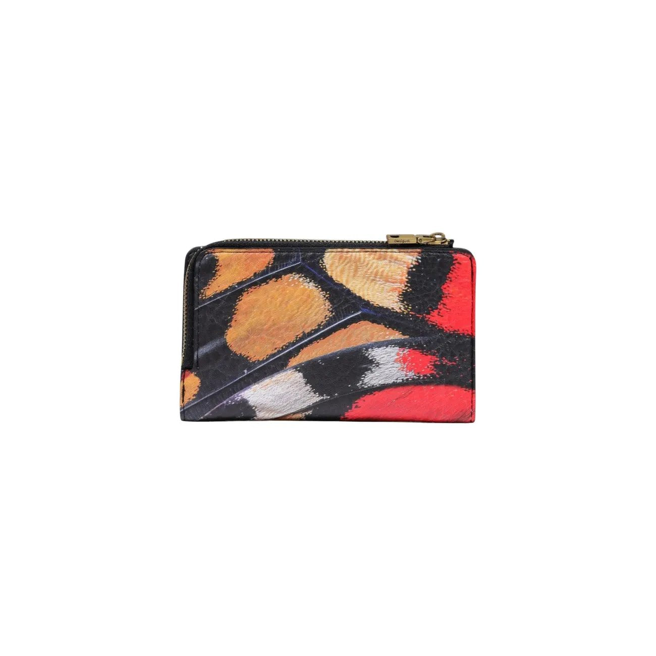Desigual Women Butterfly Print Zip Wallet Vibrant PU Leather Stylish by Desigual