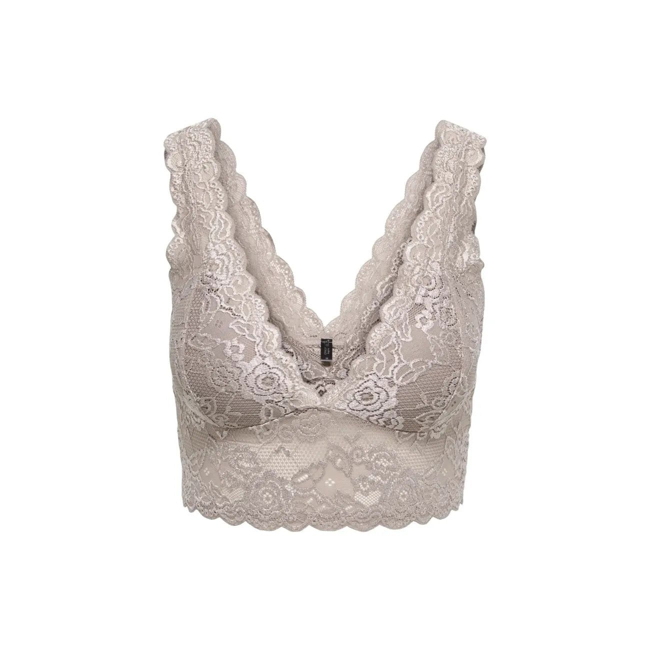 Only Women Grey Lace Bralette Elegant Comfortable Spring Underwear by Only