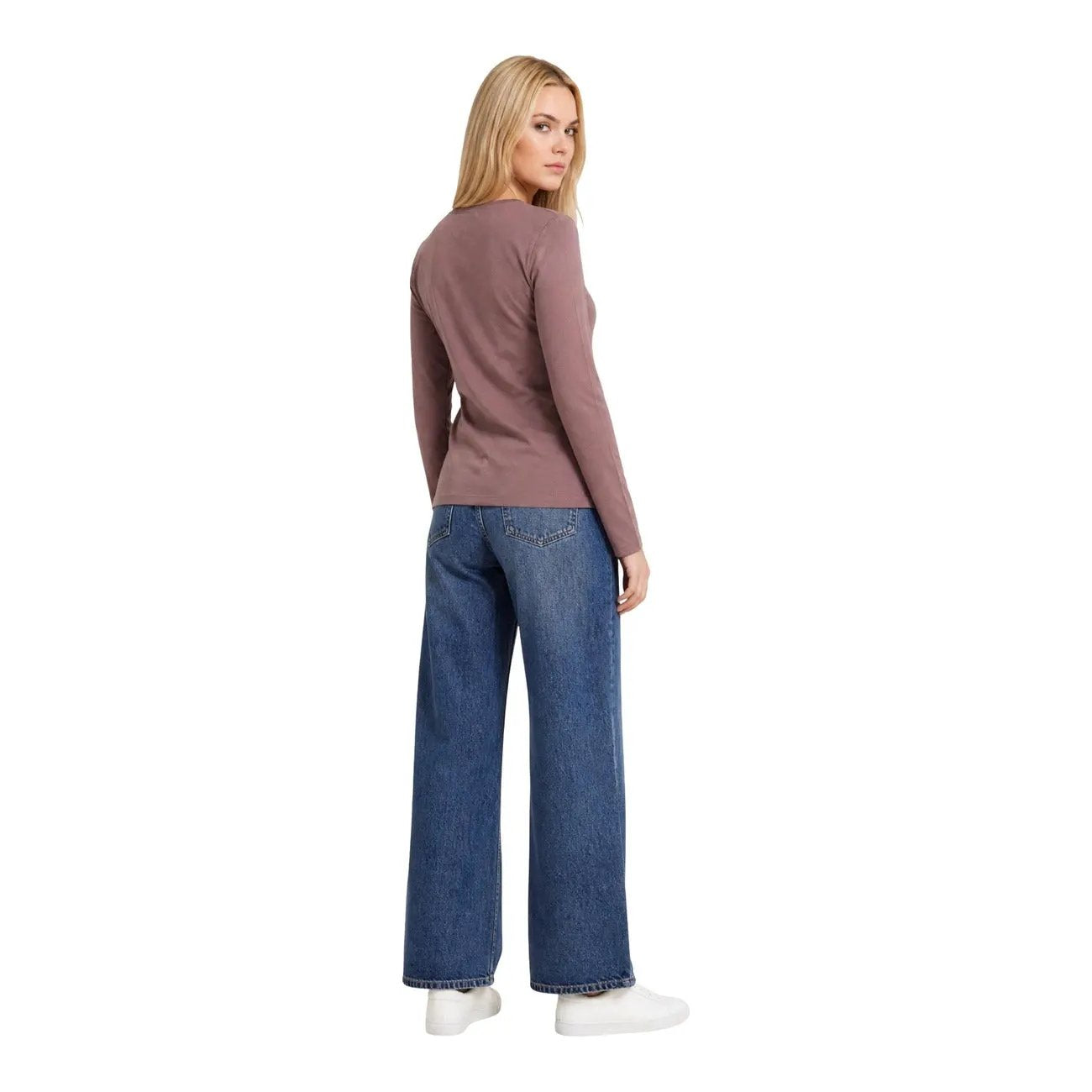 Liu Jo Women Floral Print Brown Cotton Long Sleeve T Shirt Comfort by Liu Jo