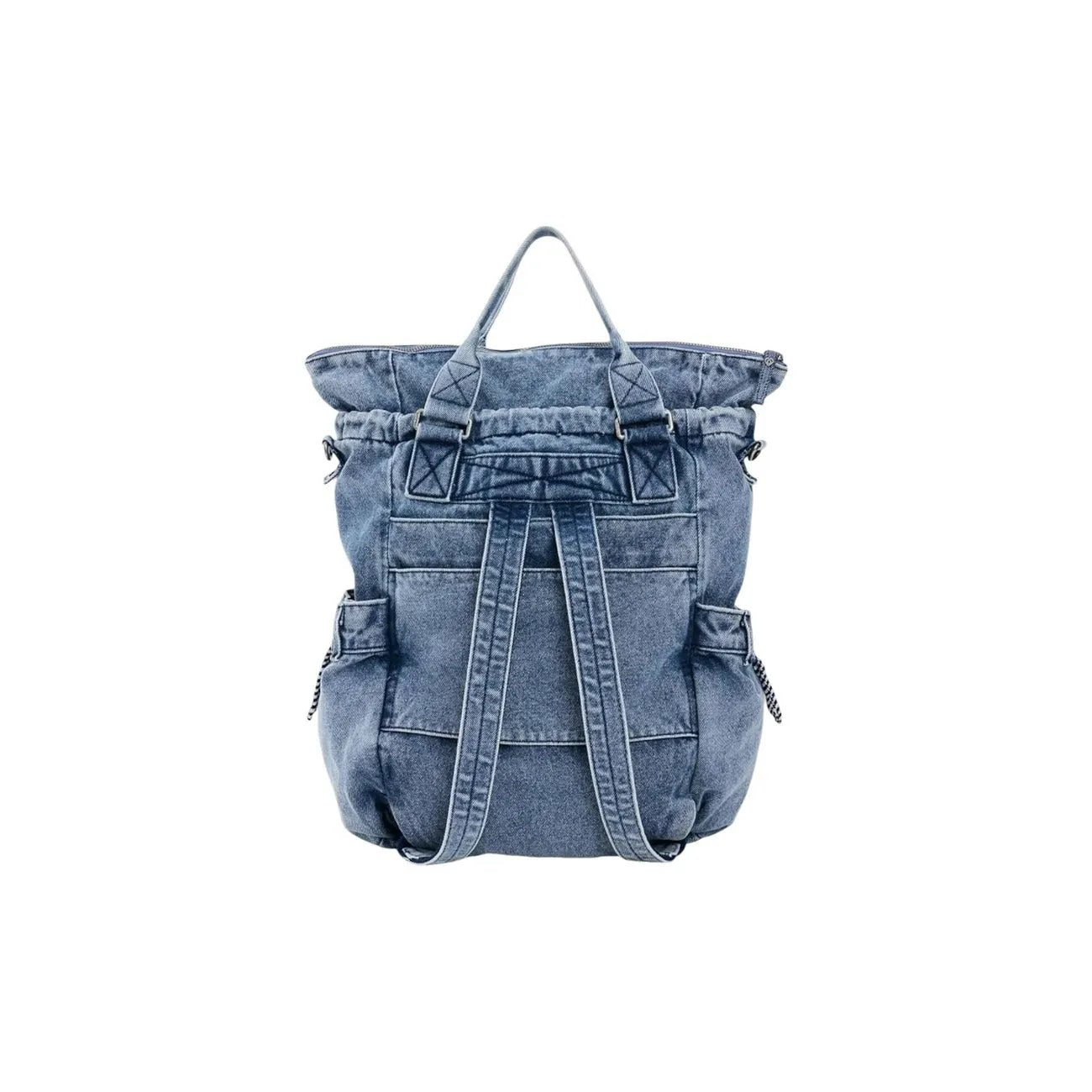 Desigual Women Blue Denim Cotton Backpack Rucksack With Shoulder Strap by Desigual