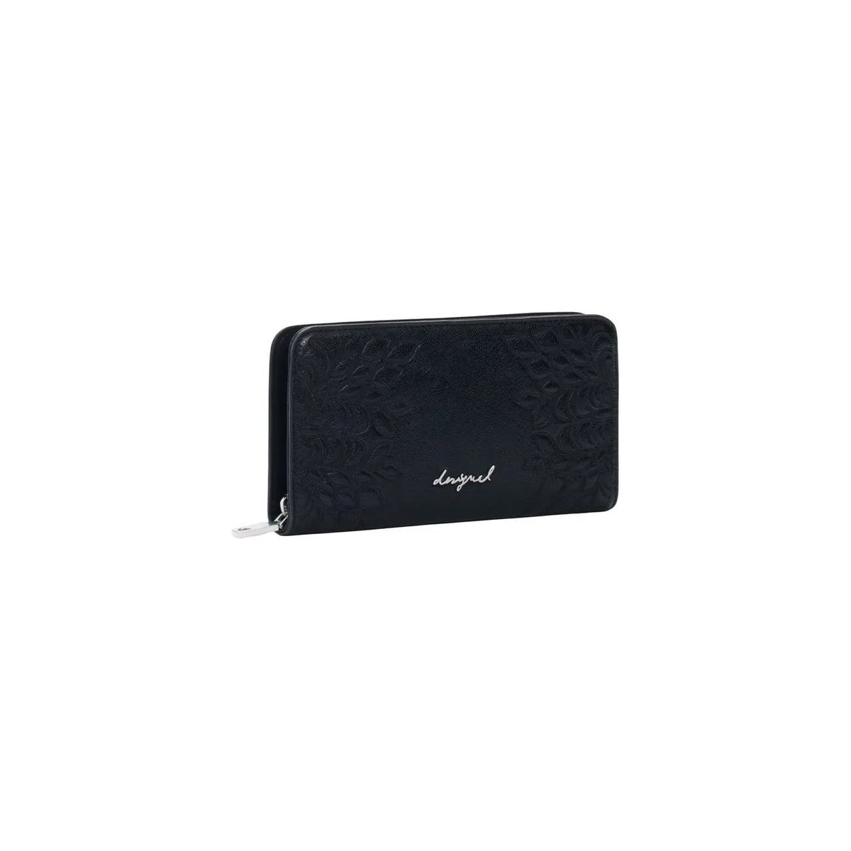 Desigual Women Elegant Black Zip Wallet With Secure Inner Pockets by Desigual