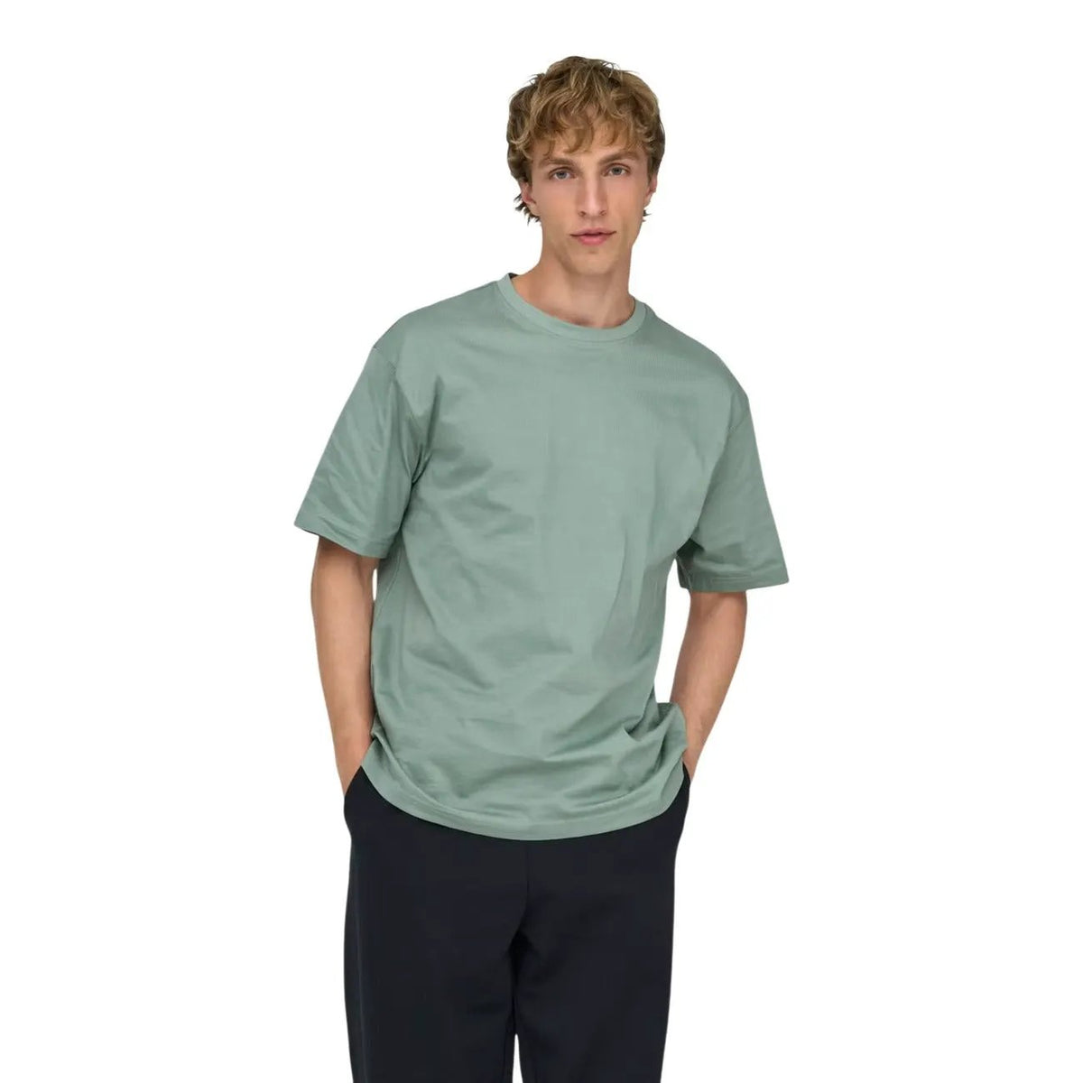 Only & Sons Men Essentials Pure Cotton T Shirt Soft Relaxed Fit by Only & Sons