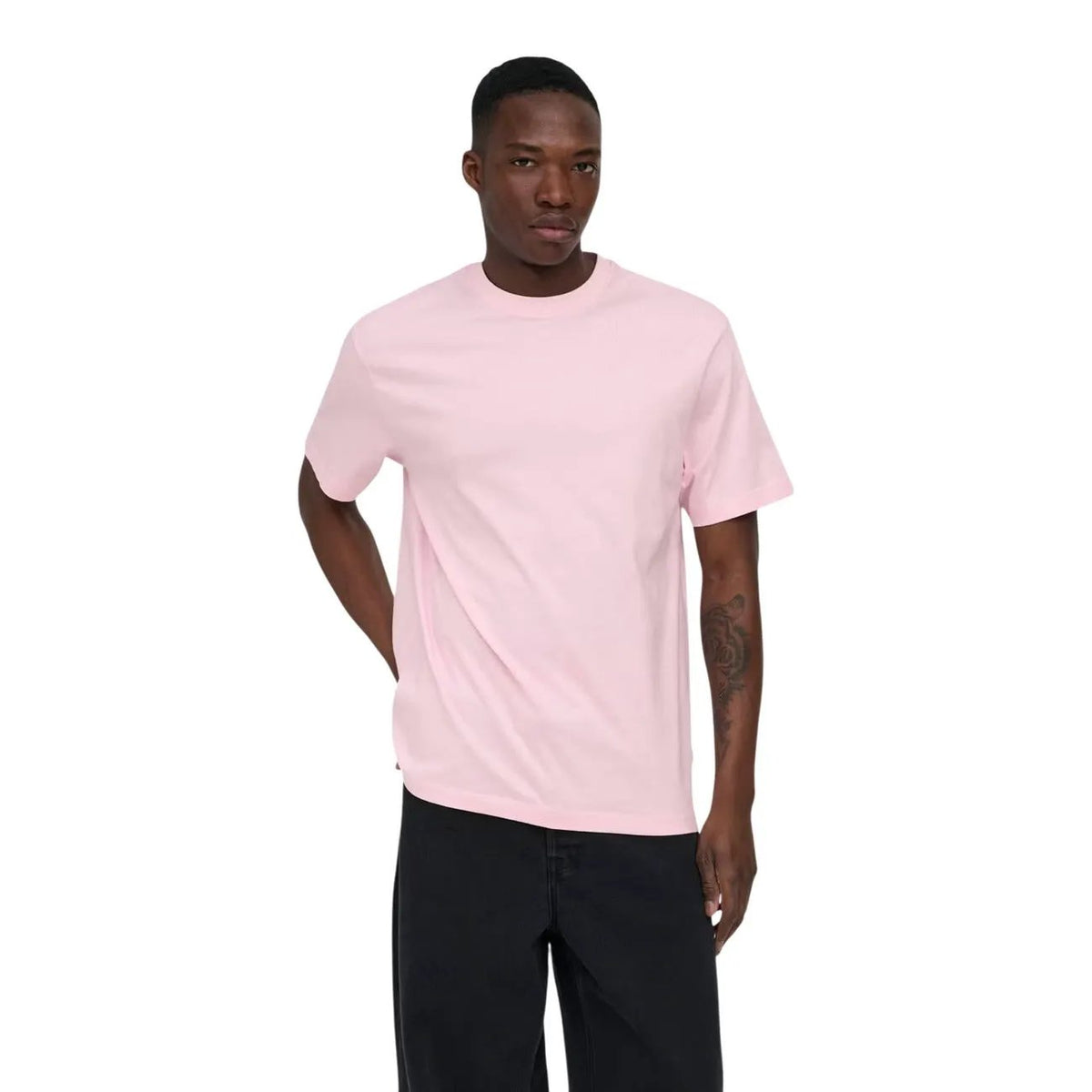 Only & Sons Men Essentials Pure Cotton T Shirt Soft Relaxed Fit by Only & Sons