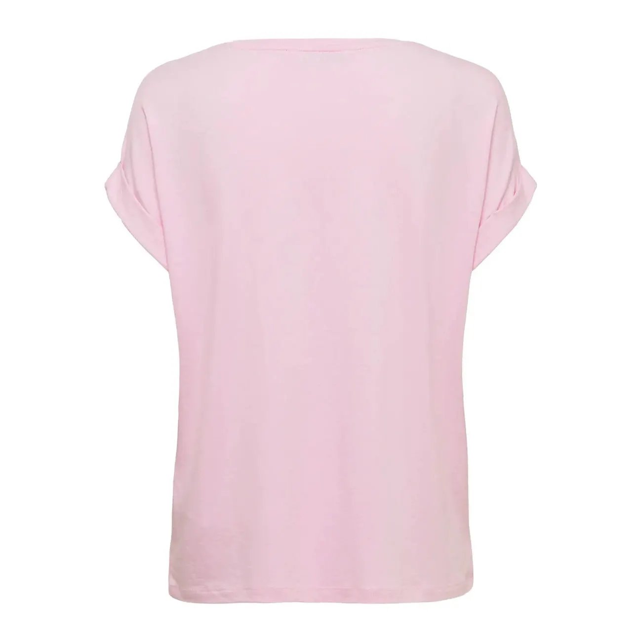 Only Women Pink Luxe Viscose Blend Comfortable Short Sleeve T Shirt by Only
