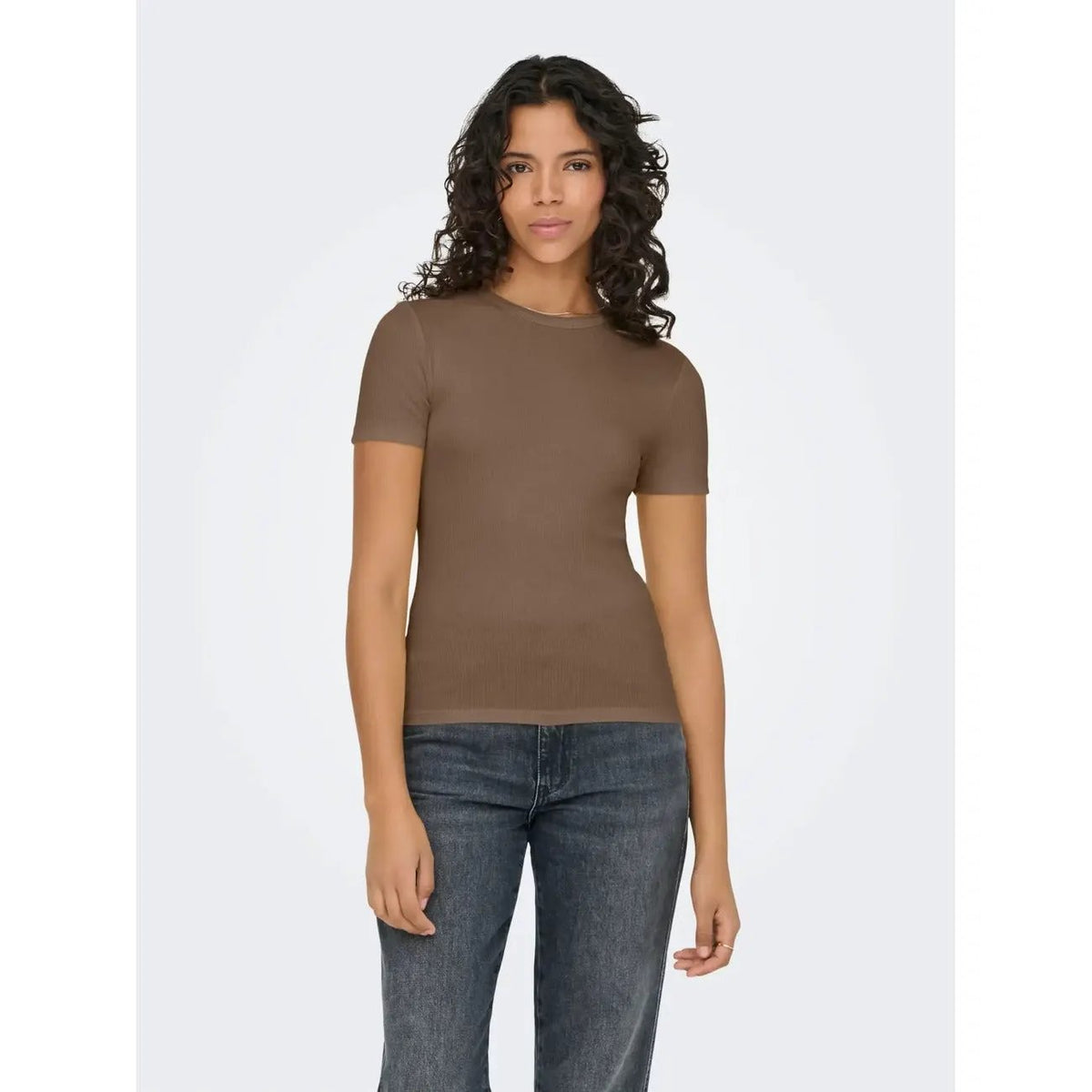 Only Women Red T Shirt With Stretch Comfort For Everyday Wear All Day by Only