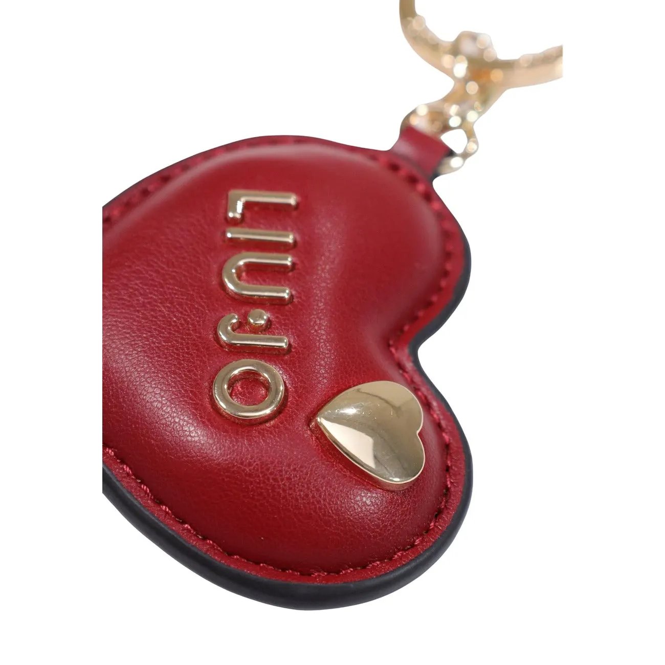 Liu Jo Women Chic Red Heart Faux Leather Keyring With Zip Pocket Storage by Liu Jo