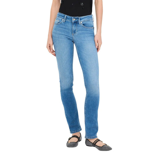 Liu Jo Women Blue Cotton Denim Jeans Stretch Comfortable Classic Fit by Liu Jo