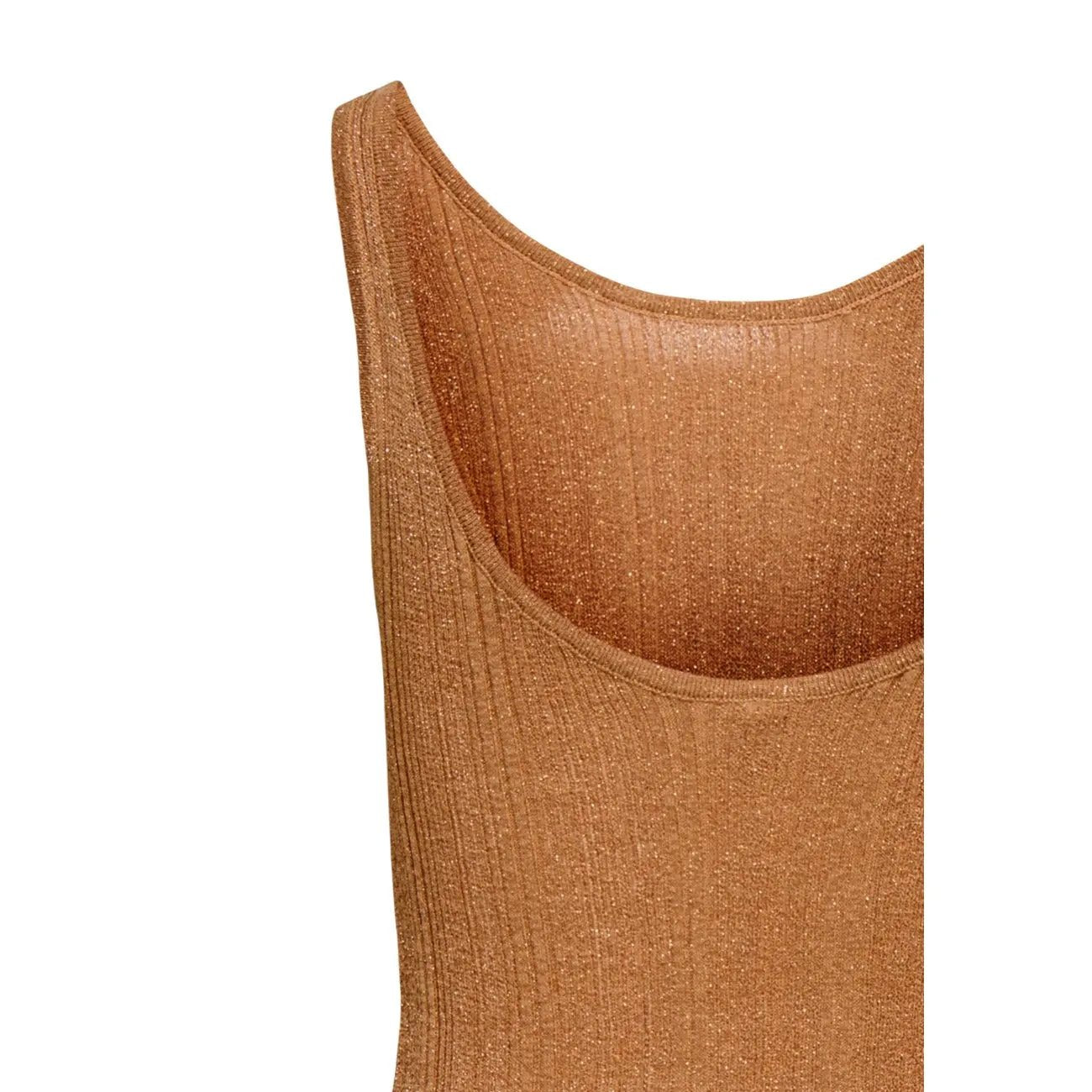 Only Women Camel Ribbed Tank Top Undershirt Sleeveless Summer Essential by Only