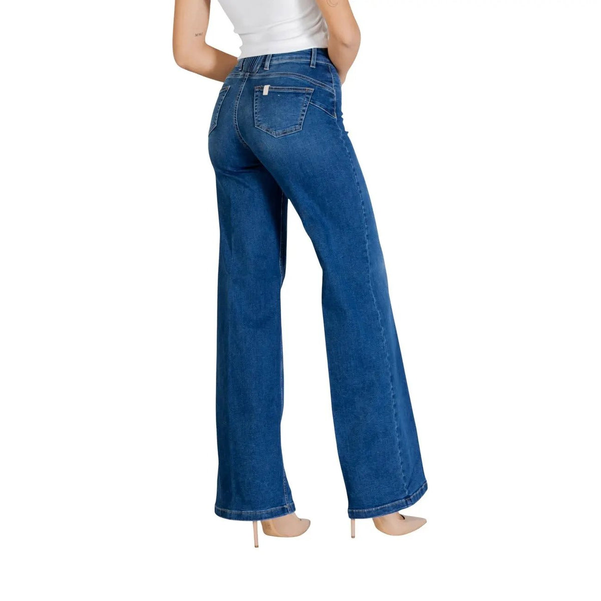 Liu Jo Women Blue High Waist Flare Trousers Elegant Comfortable Fit by Liu Jo