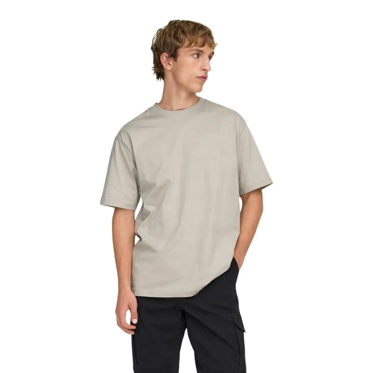 Only & Sons Men Essentials Pure Cotton T Shirt Soft Relaxed Fit by Only & Sons