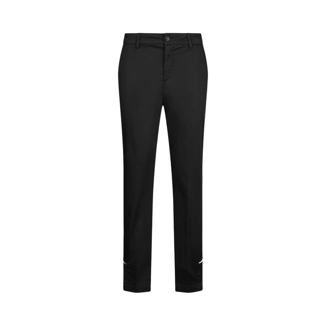 Liu Jo Women Essential Black Cotton Modal Blend Stretch Trousers by Liu Jo