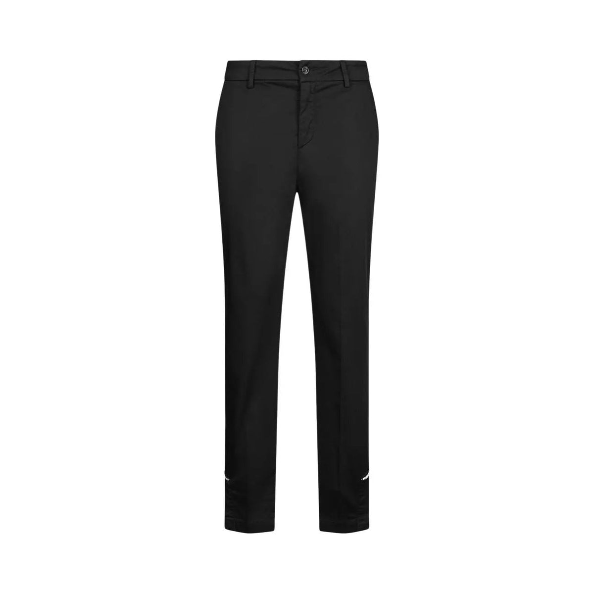 Liu Jo Women Essential Black Cotton Modal Blend Stretch Trousers by Liu Jo