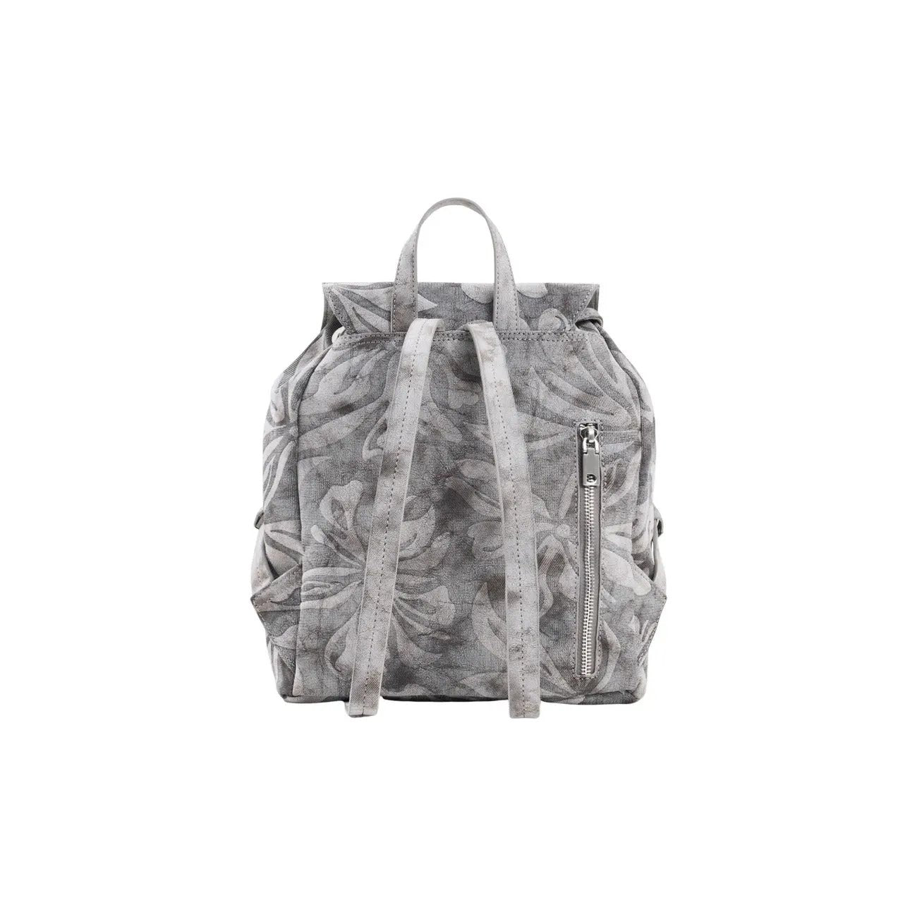 Desigual Women Grey Floral Print Rucksack With Inside And Outside Pockets by Desigual
