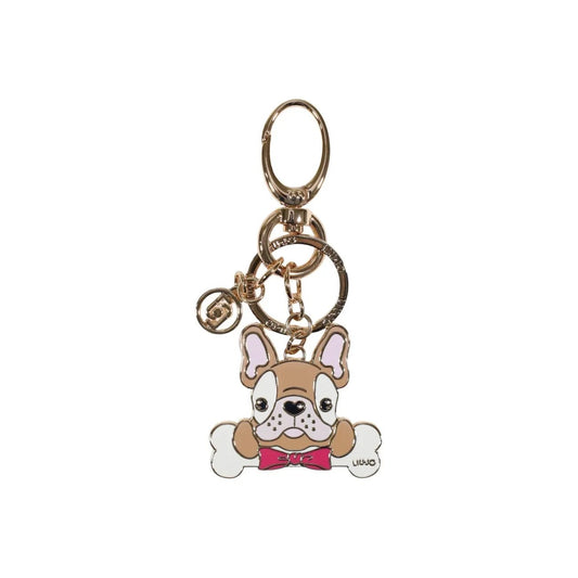 Liu Jo Women Designer Gold French Bulldog Enamel Key Ring Handbag Charm by Liu Jo