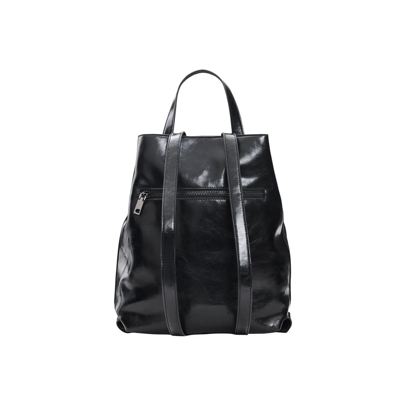 Desigual Women Black Premium PU Leather Backpack With Secure Zip Closure by Desigual