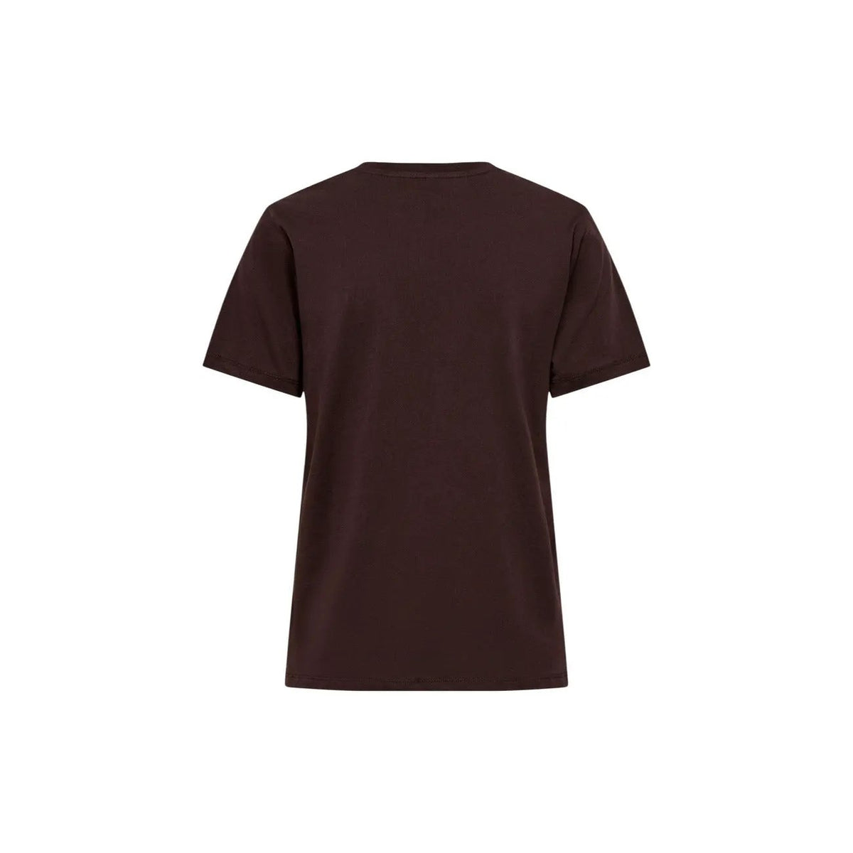 Only Women Brown Cotton Graphic Print Short Sleeve Casual T Shirt by Only
