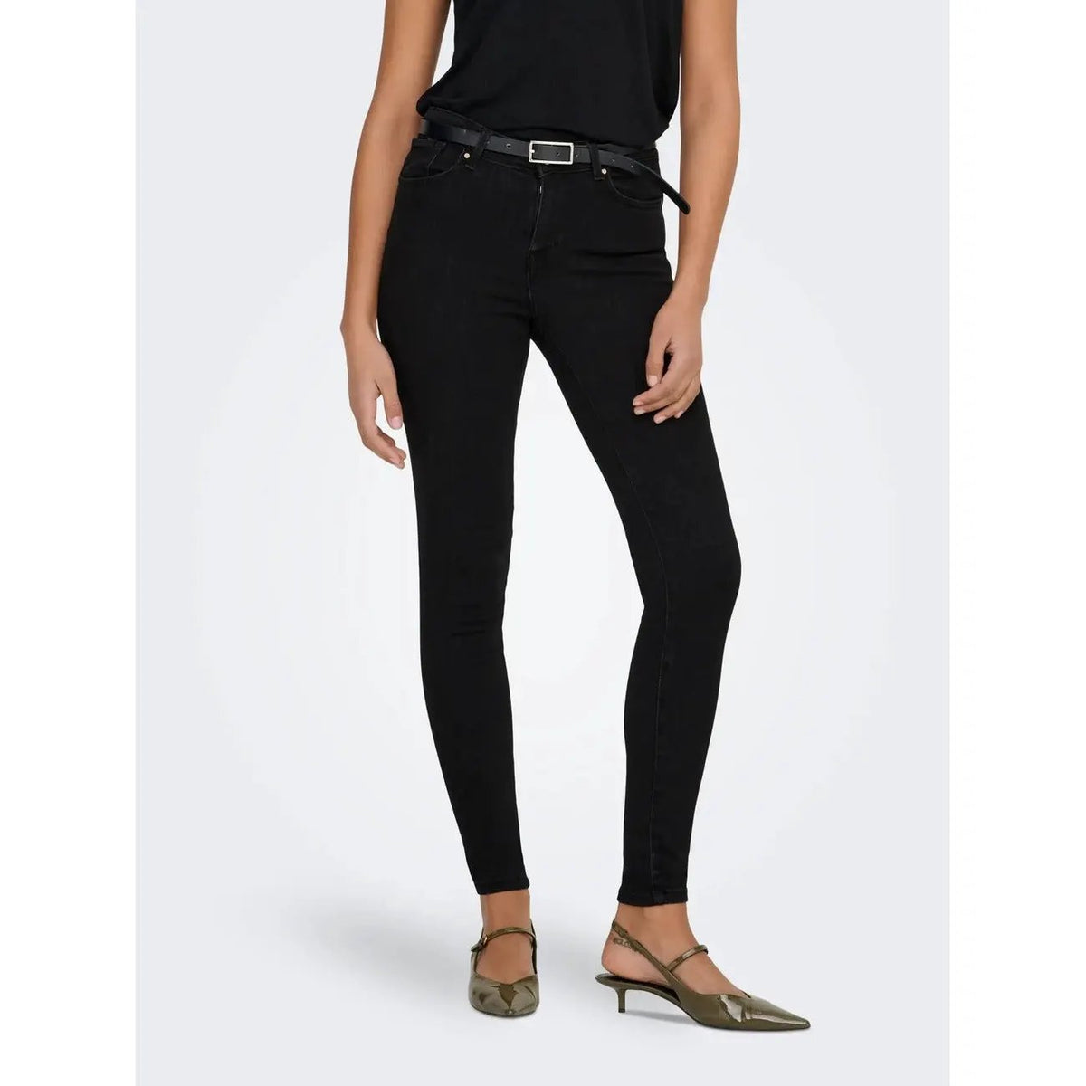 Only Women Black Organic Cotton Stretch Skinny Jeans Ultimate Comfort by Only