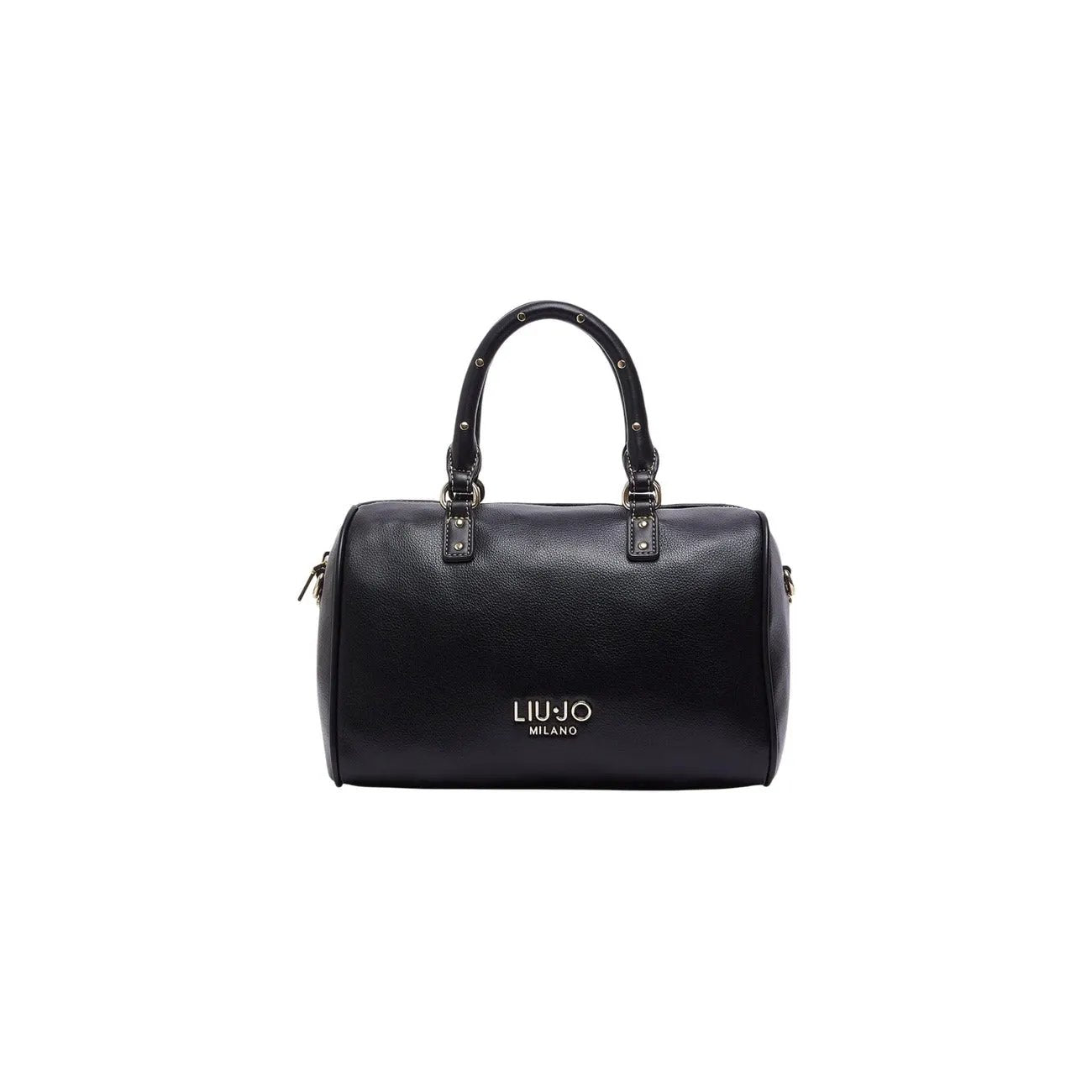 Liu Jo Women Black Faux Leather Boston Bag Premium Elegant Handbag by Liu Jo