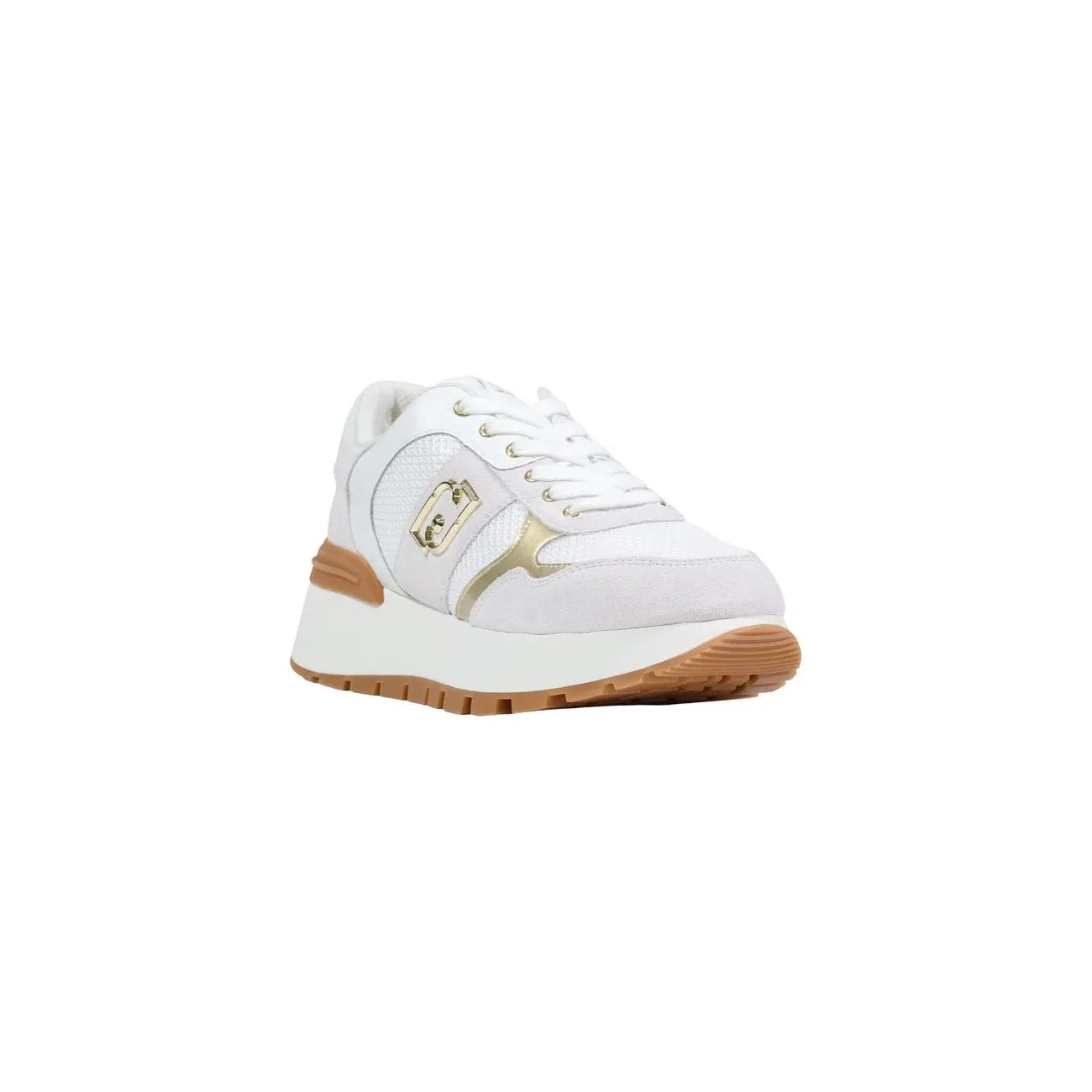 Liu Jo Women White Luxury Sneakers Featuring Gold Logo And Stylish Design by Liu Jo