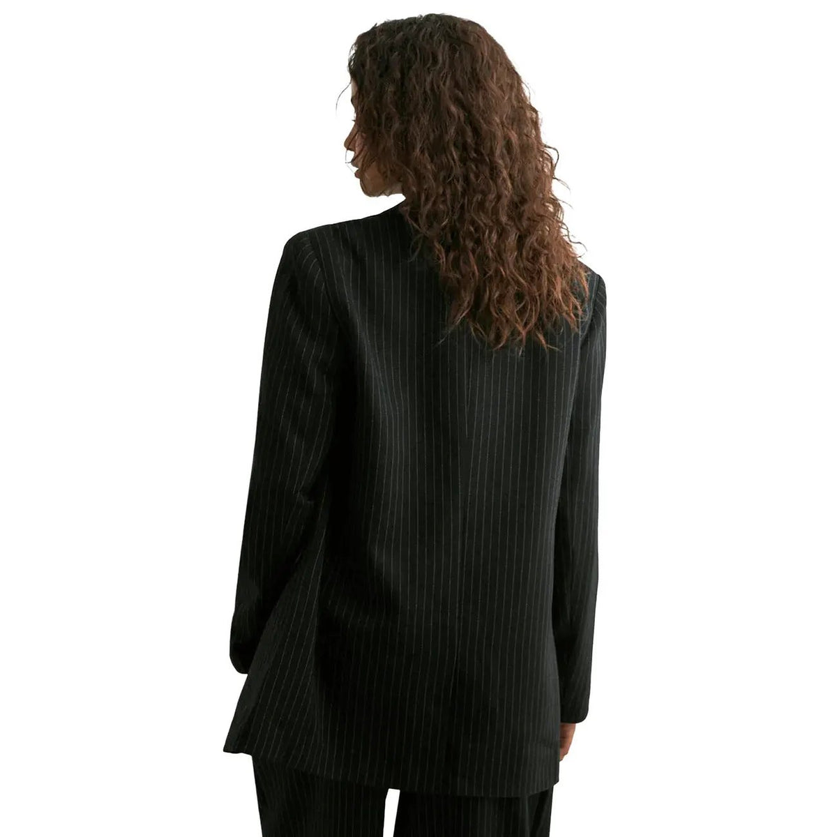 Only Women Black Pinstripe Blazer Long Sleeve Elegant Autumn Jacket by Only