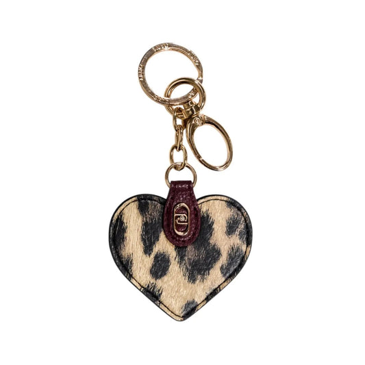 Liu Jo Leopard Heart Key Ring for Women Premium Leather Charm by Liu Jo