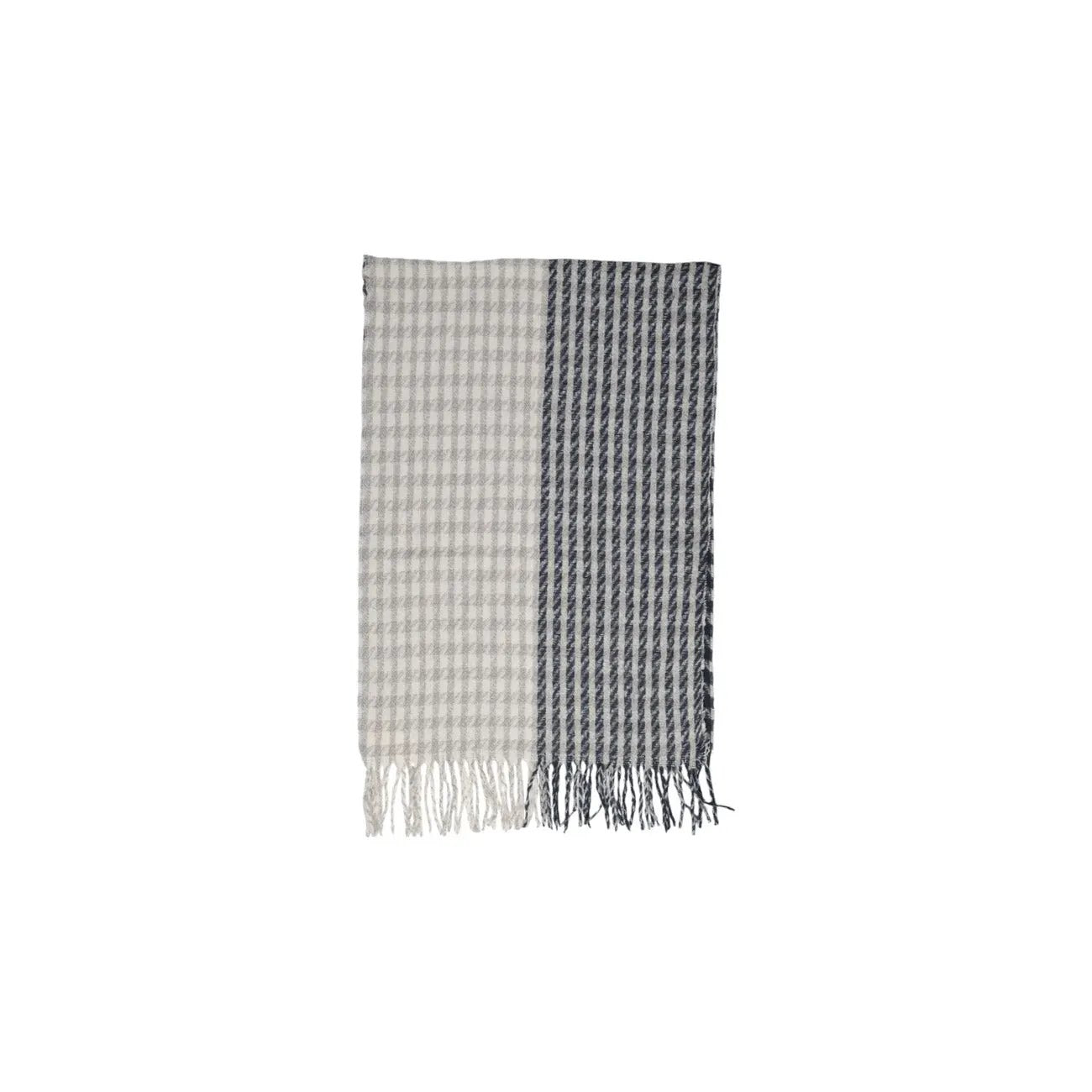 Only Women Grey Checked Scarf Warm Cozy Winter Fall Style Accessory by Only