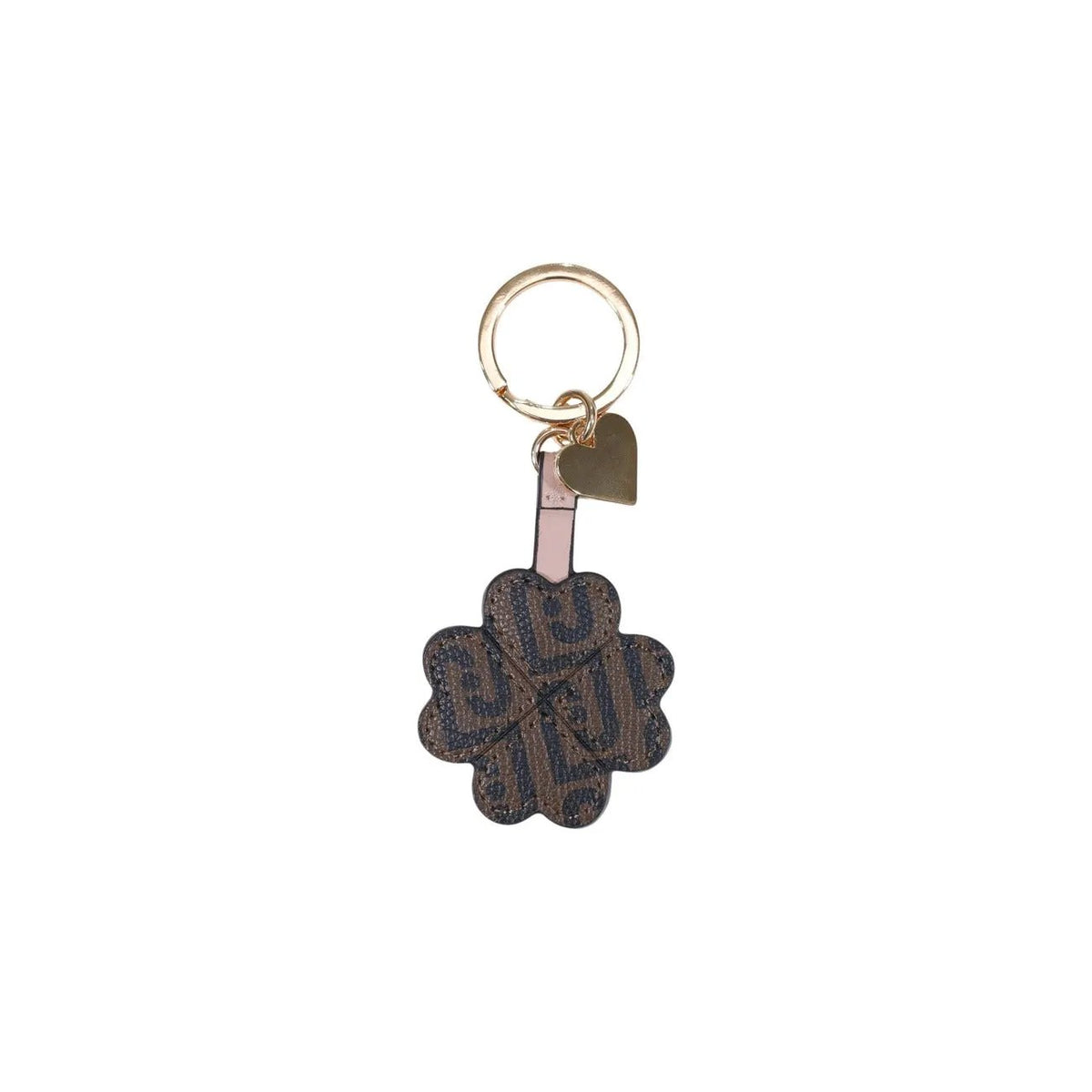 Liu Jo Women Pink Floral Faux Leather Key Ring Luxury Bag Charm by Liu Jo