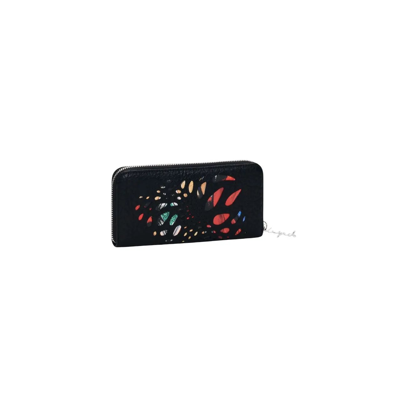 Desigual Women Black Print Stylish Zip Wallet With Secure Inside Pockets by Desigual