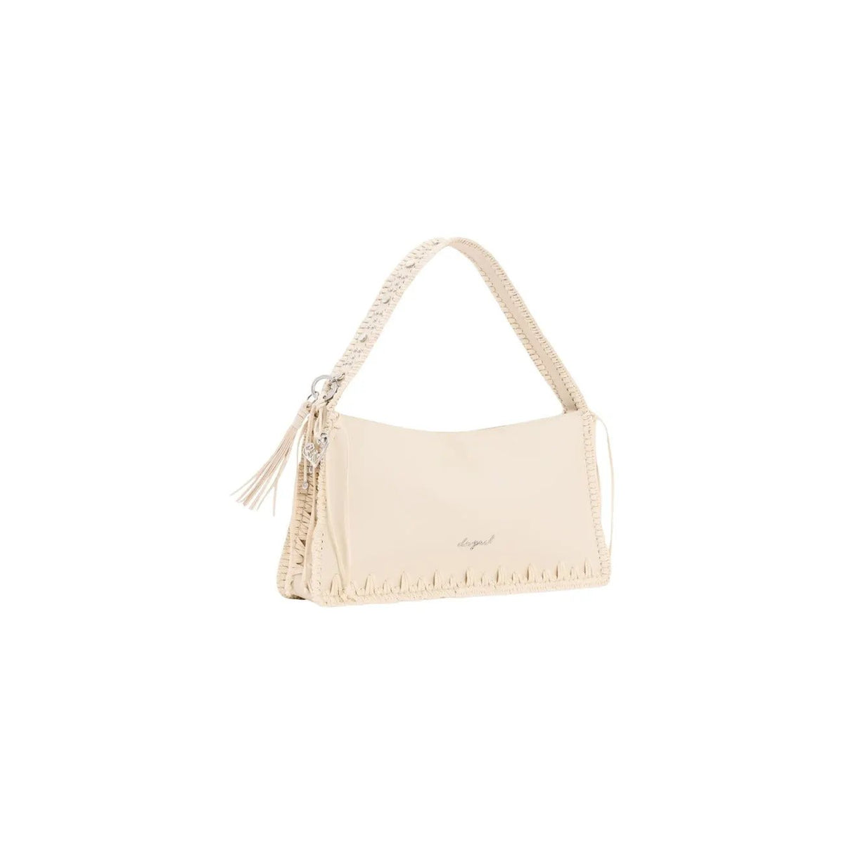 Desigual Women Beige Stylish Handbag With Zip Fastening And Pocket by Desigual