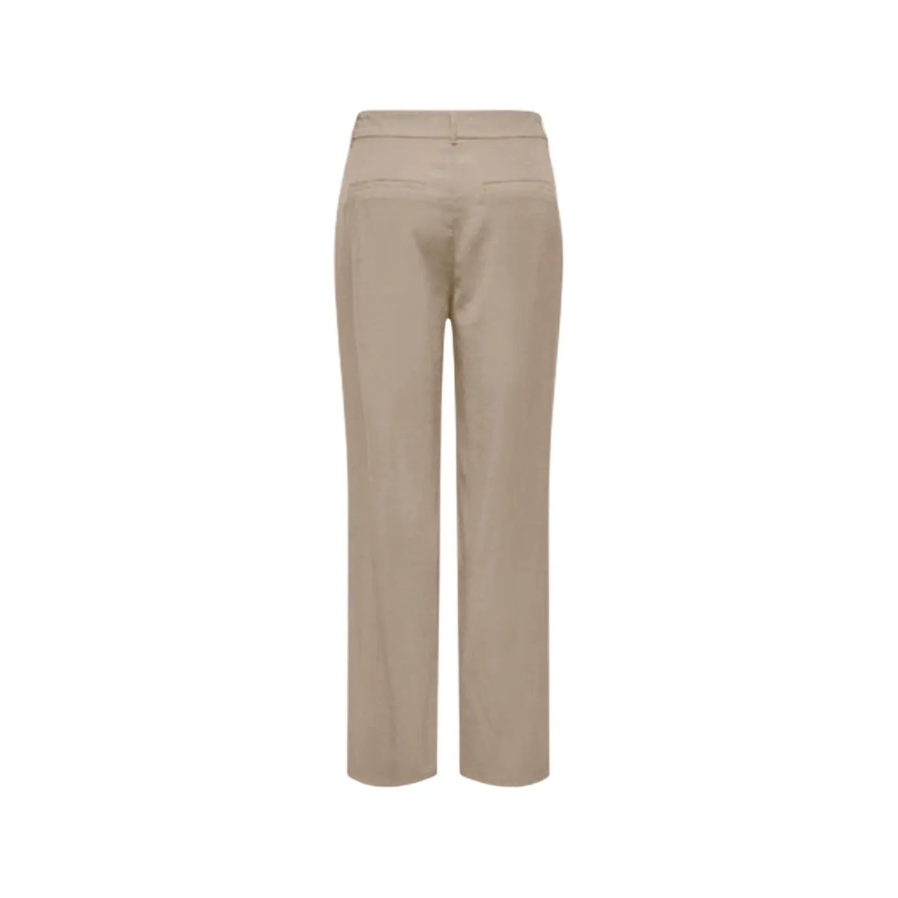 Only Women Beige Straight Trousers Stylish Comfortable Viscose Pants by Only