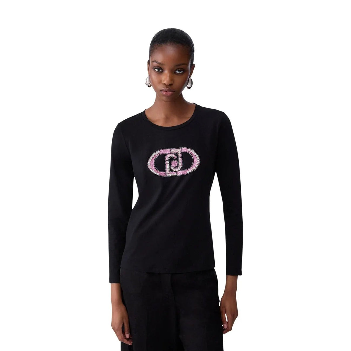Liu Jo Women Premium Cotton Tshirt Classic Fit Soft Everyday Essential by Liu Jo