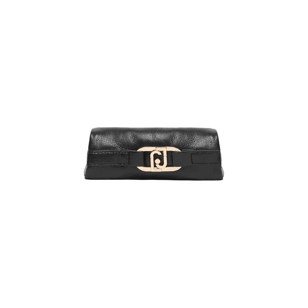 Liu Jo Women Black Faux Leather Gloves With Logo Buckle Stylish Warm Winter by Liu Jo