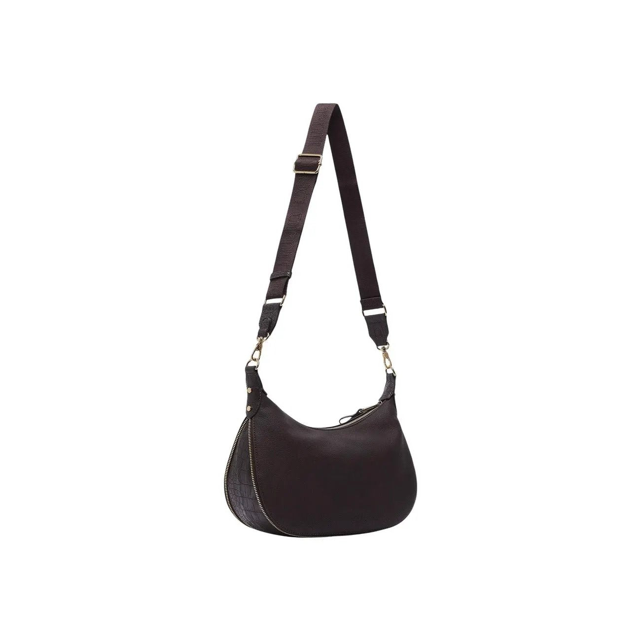Liu Jo Women Stylish Brown Leather Lined Hobo Bag With Zip Interior Pockets by Liu Jo