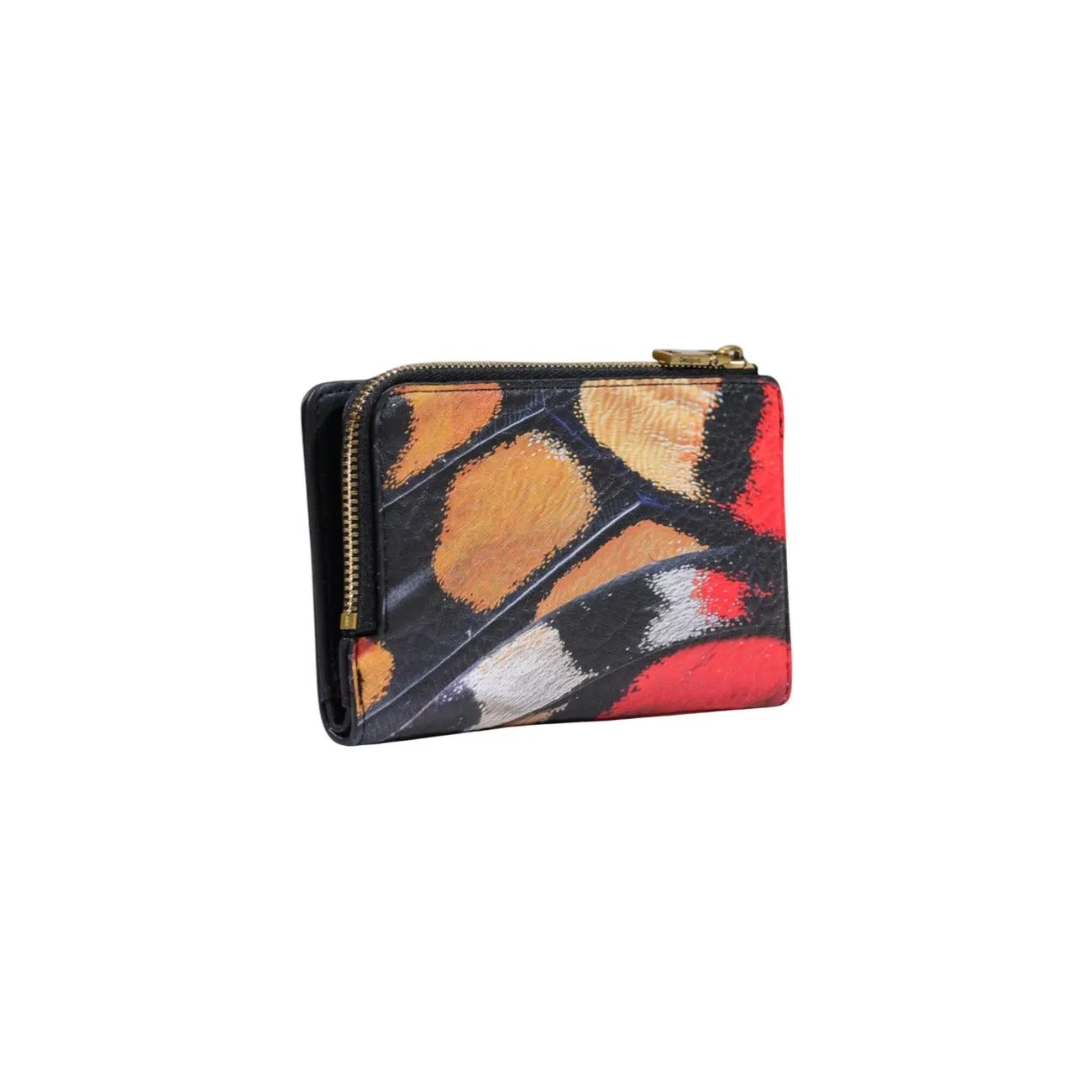 Desigual Women Butterfly Print Zip Wallet Vibrant PU Leather Stylish by Desigual