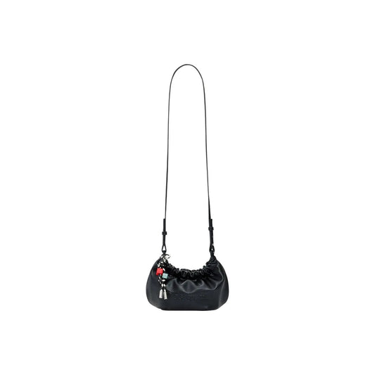 Desigual Women Black Trendy Ruched Shoulder Bag With Charms For Ladies by Desigual