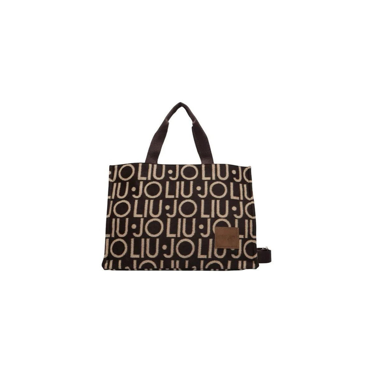 Liu Jo Women Brown Leopard Print Logo Handbag Premium Shoulder Strap Zip Pocket by Liu Jo