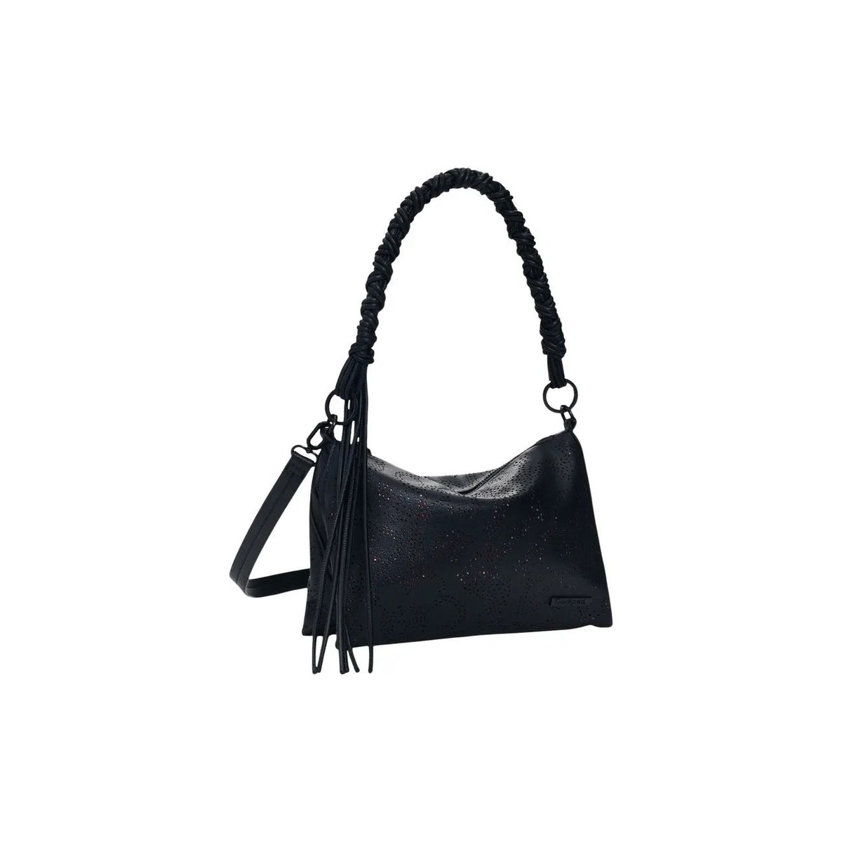 Desigual Stylish Black Women Handbag With Braided Strap And Zip Pocket by Desigual