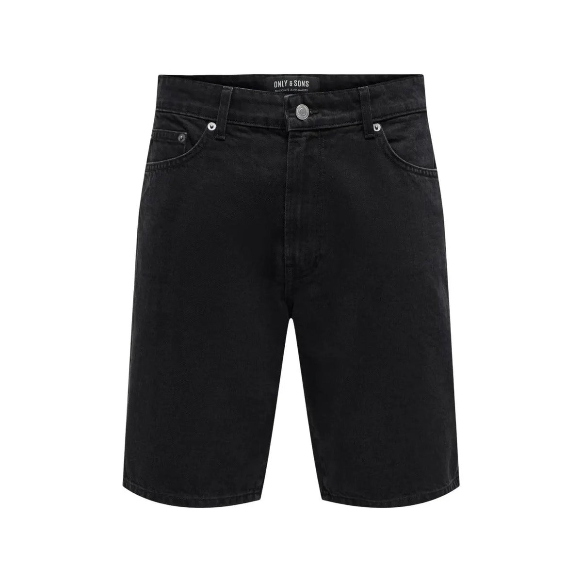 Stylish Only & Sons Men Black Organic Cotton Summer Casual Shorts by Only & Sons