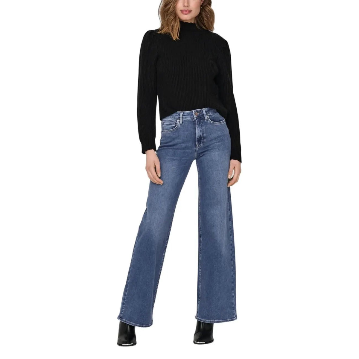 Only Women Premium Stretch Blue Denim Jeans Everyday Comfort Fit by Only