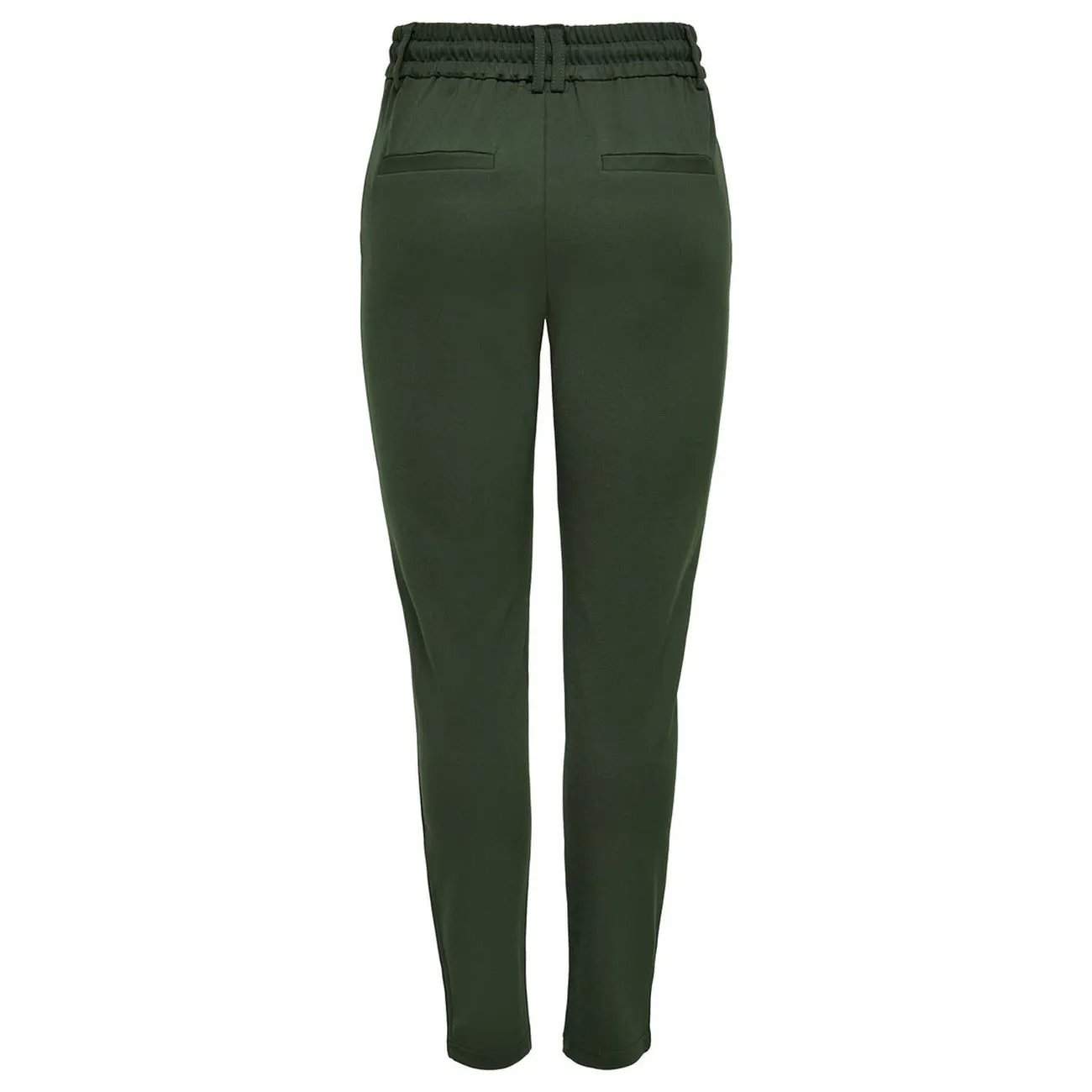 Only Women Green Lace Up Trousers Soft Viscose Casual Fall Pants by Only